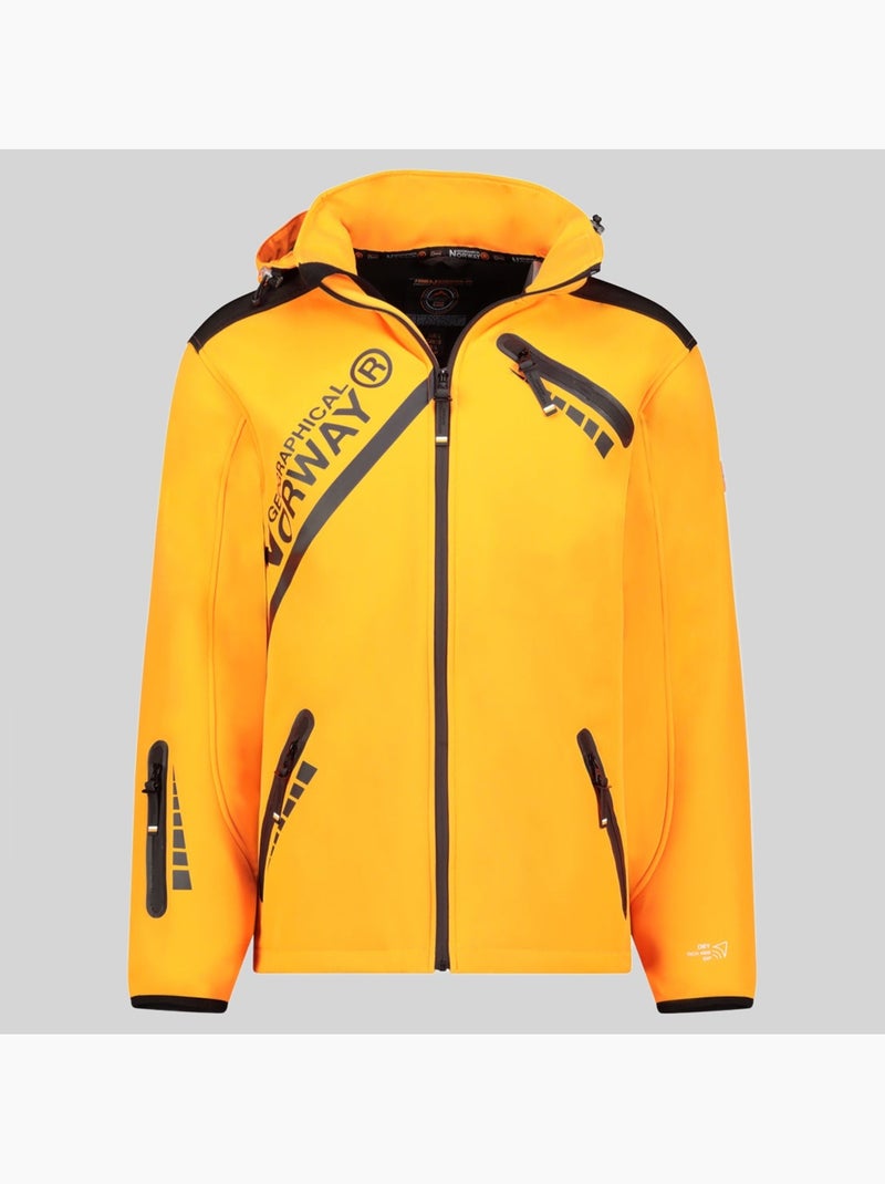 Casaco softshell com capuz twopac – geographical norway Laranja-fluo - Kiabi