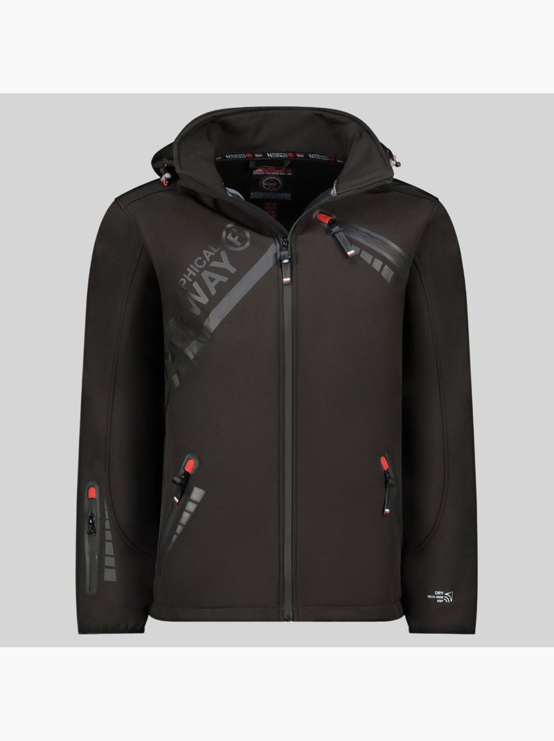 Casaco softshell com capuz twopac – geographical norway Preto - Kiabi