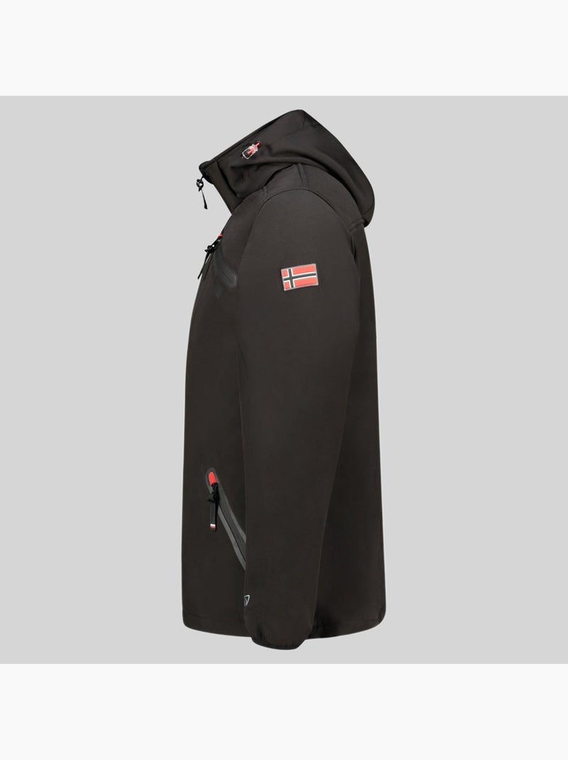 Casaco softshell com capuz twopac – geographical norway Preto - Kiabi
