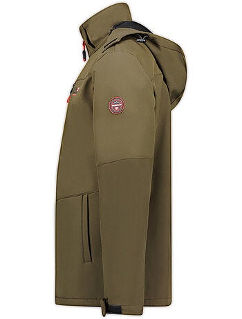 Casaco softshell corta-vento com capuz amovível timmexeak – canadian peak