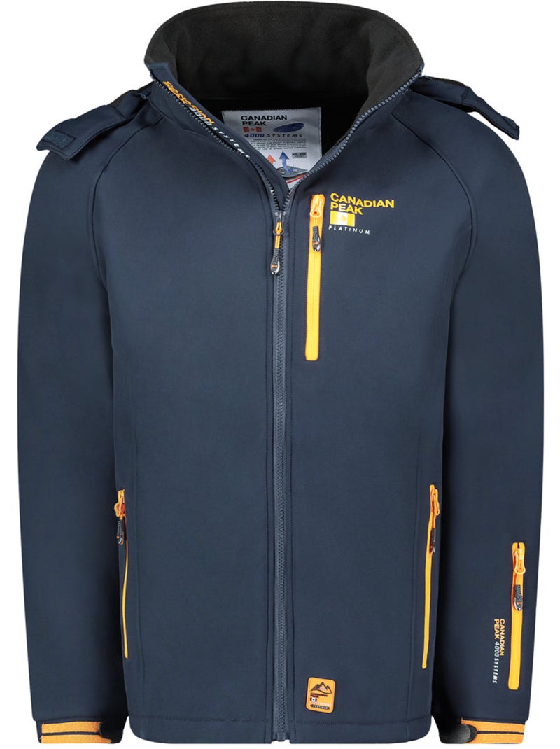 Casaco softshell corta-vento com capuz ritchoneak – canadian peak Azul-marinho - Kiabi