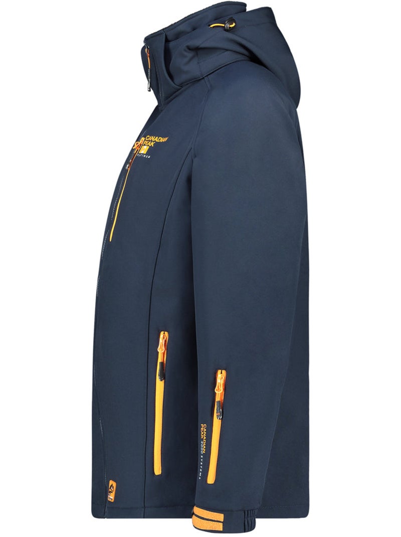 Casaco softshell corta-vento com capuz ritchoneak – canadian peak Azul-marinho - Kiabi
