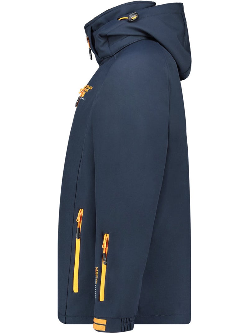 Casaco softshell corta-vento com capuz ritchoneak – canadian peak Azul-marinho - Kiabi