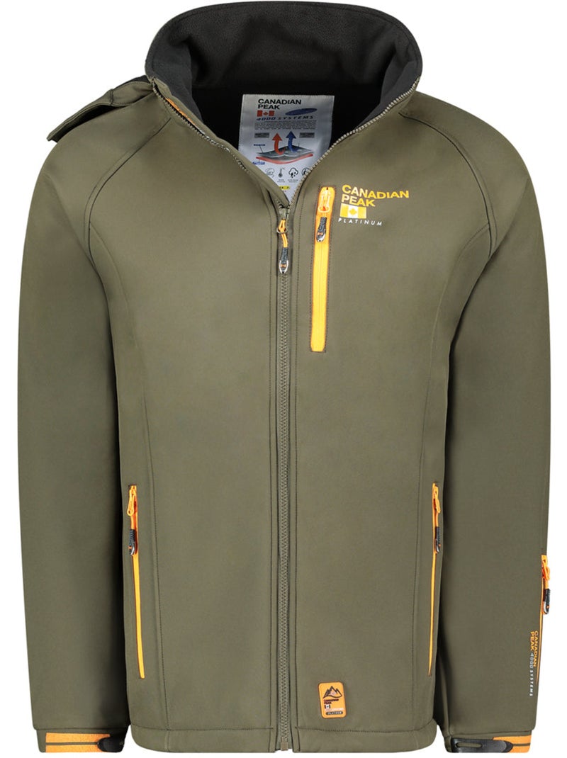 Casaco softshell corta-vento com capuz ritchoneak – canadian peak Cáqui - Kiabi