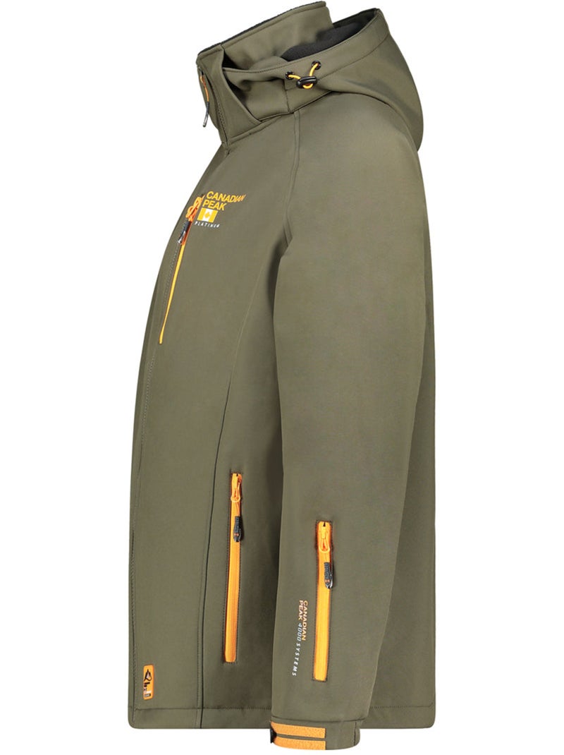 Casaco softshell corta-vento com capuz ritchoneak – canadian peak Cáqui - Kiabi