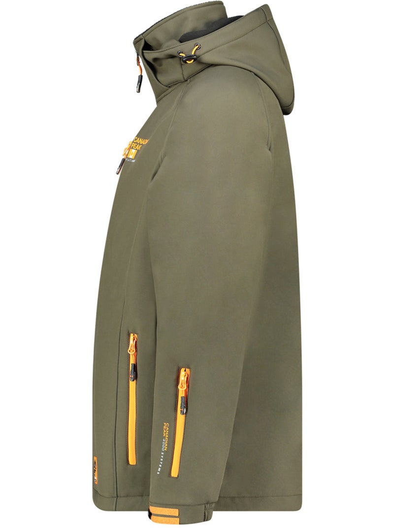 Casaco softshell corta-vento com capuz ritchoneak – canadian peak Cáqui - Kiabi