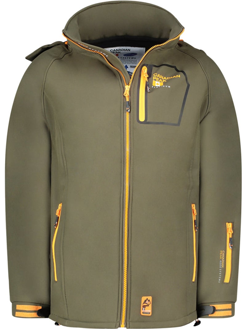 Casaco softshell corta-vento com capuz riziereak – canadian peak Cáqui - Kiabi