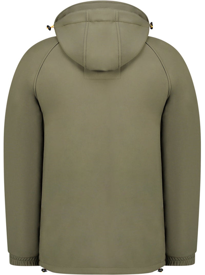 Casaco softshell corta-vento com capuz riziereak – canadian peak Cáqui - Kiabi