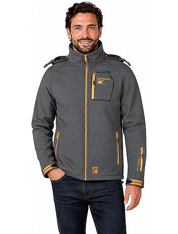 Casaco softshell corta-vento com capuz riziereak – canadian peak