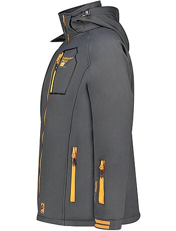 Casaco softshell corta-vento com capuz riziereak – canadian peak