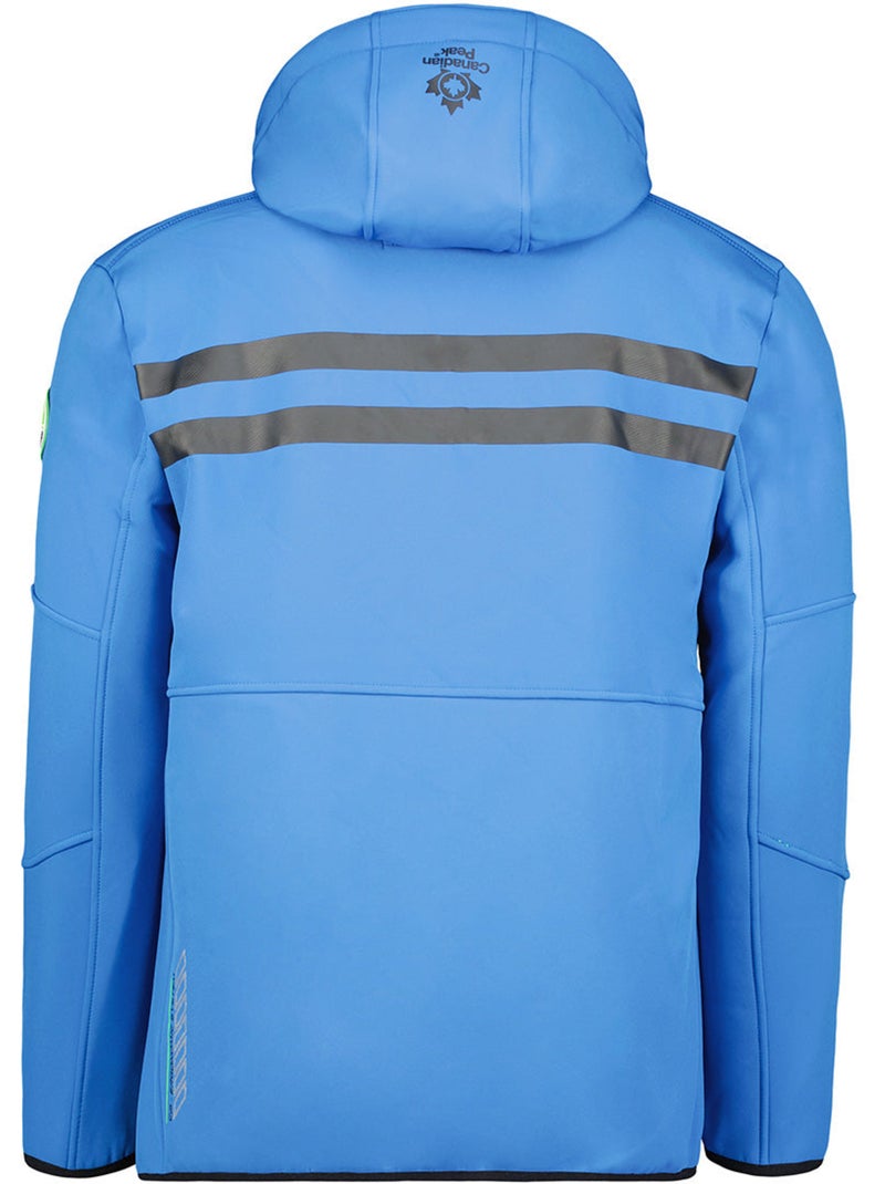 Casaco softshell corta-vento com capuz royauteak – canadian peak Azul Verde - Kiabi