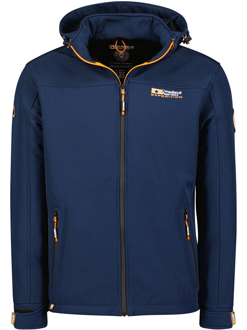 Casaco softshell corta-vento com capuz takeneak – canadian peak Azul-marinho - Kiabi