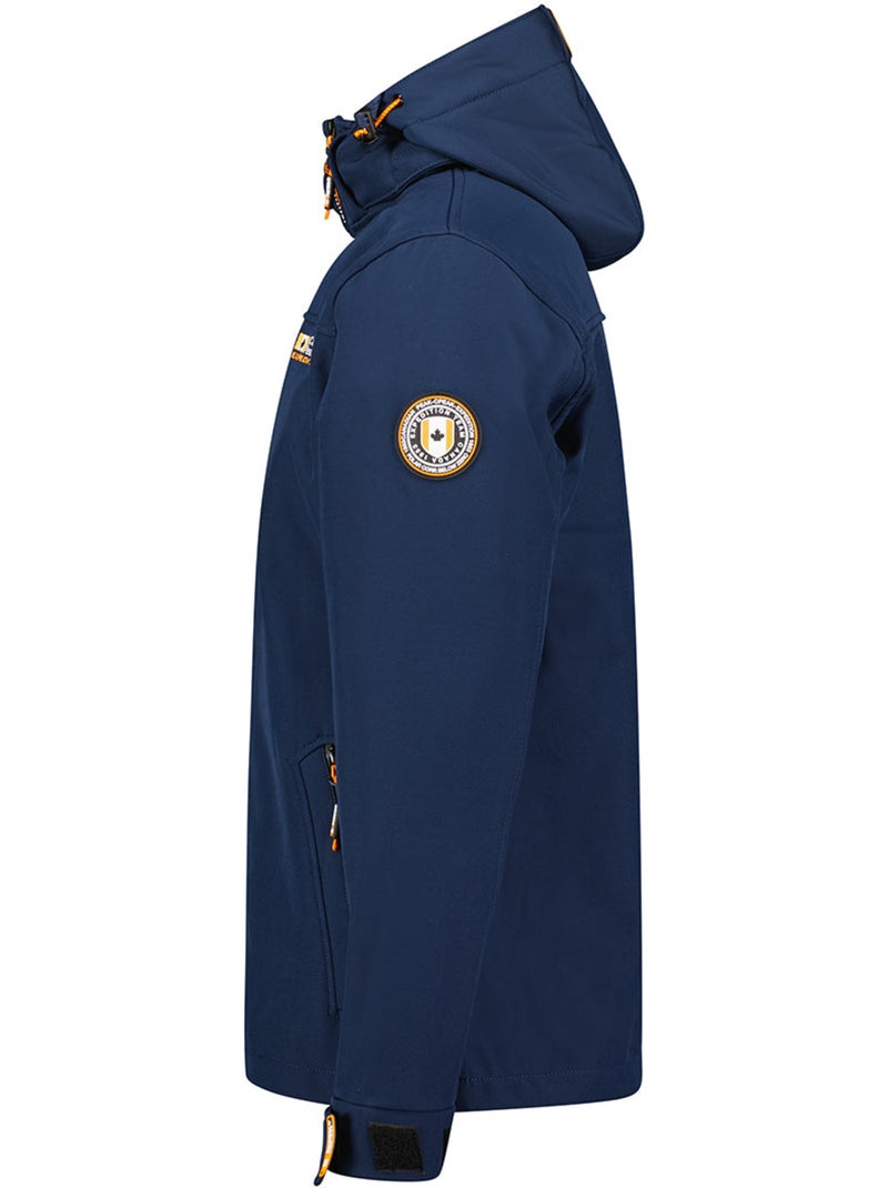 Casaco softshell corta-vento com capuz takeneak – canadian peak Azul-marinho - Kiabi