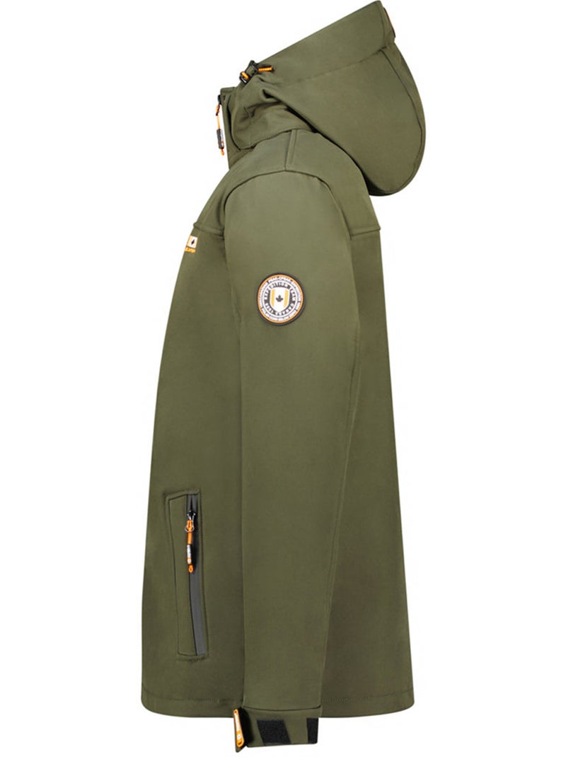 Casaco softshell corta-vento com capuz takeneak – canadian peak Cáqui - Kiabi