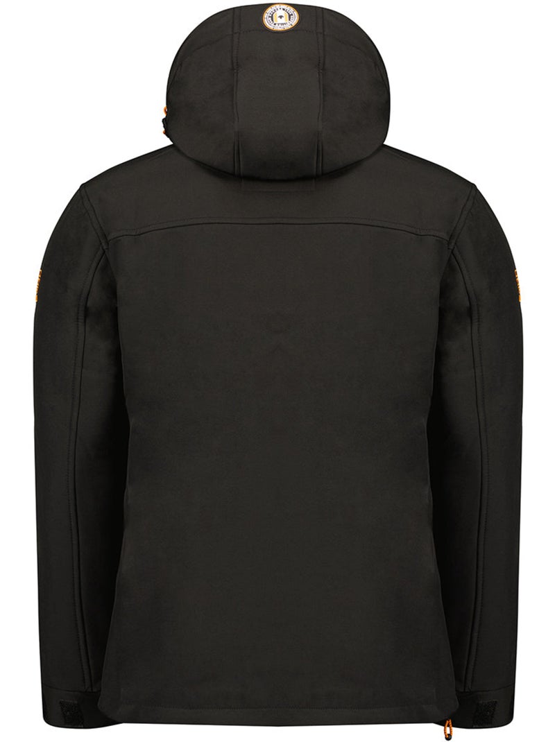 Casaco softshell corta-vento com capuz takeneak – canadian peak Preto - Kiabi