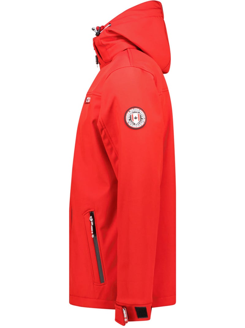 Casaco softshell corta-vento com capuz takeneak – canadian peak Vermelho - Kiabi