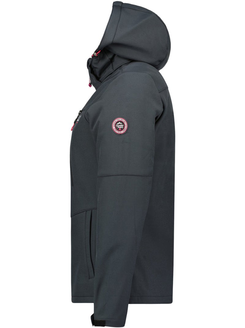 Casaco softshell corta-vento forrado a polar timmexeak – canadian peak Cinza-preto - Kiabi