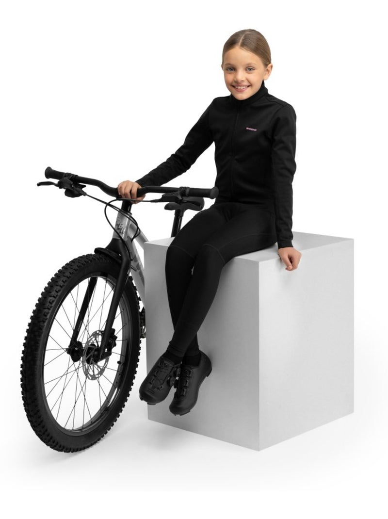 Casaco softshell de inverno para ciclismo rapariga Preto - Kiabi