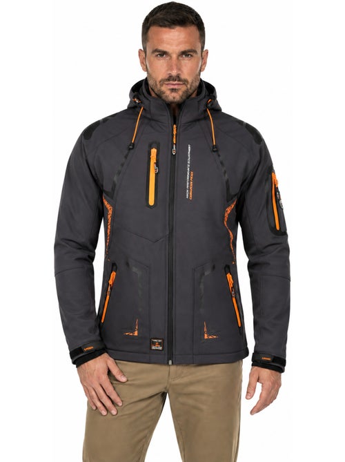 Casaco softshell impermeável com capuz amovível tourmaline – canadian peak - Kiabi Casaco softshell impermeável com capuz amovível tourmaline – canadian peak - Kiabi