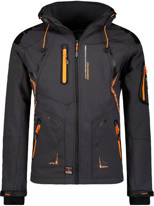 Casaco softshell impermeável com capuz amovível tourmaline – canadian peak - Kiabi Casaco softshell impermeável com capuz amovível tourmaline – canadian peak - Kiabi