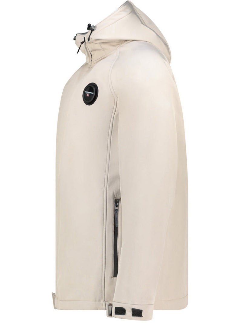 Casaco softshell repelente à água com capuz tamigoglasseak – canadian peak Bege - Kiabi
