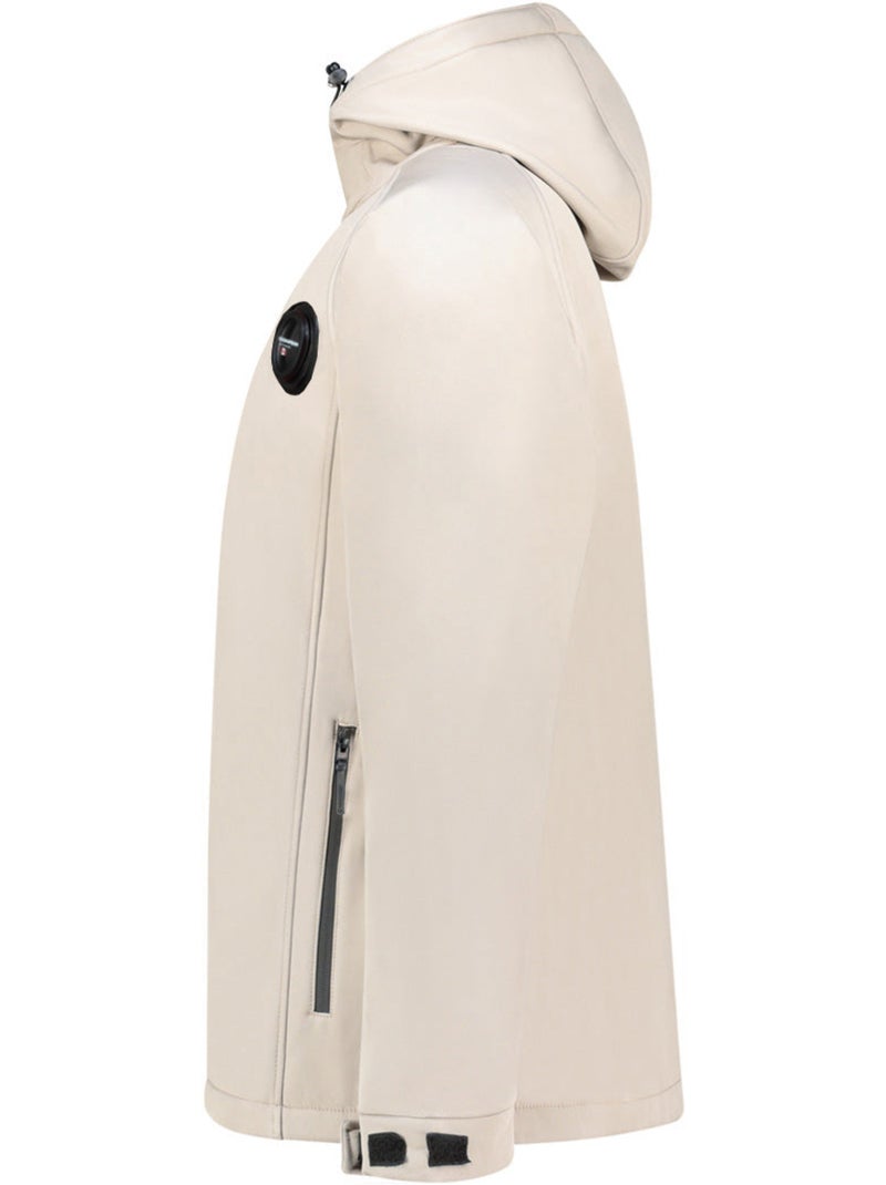 Casaco softshell repelente à água com capuz tamigoglasseak – canadian peak Bege - Kiabi