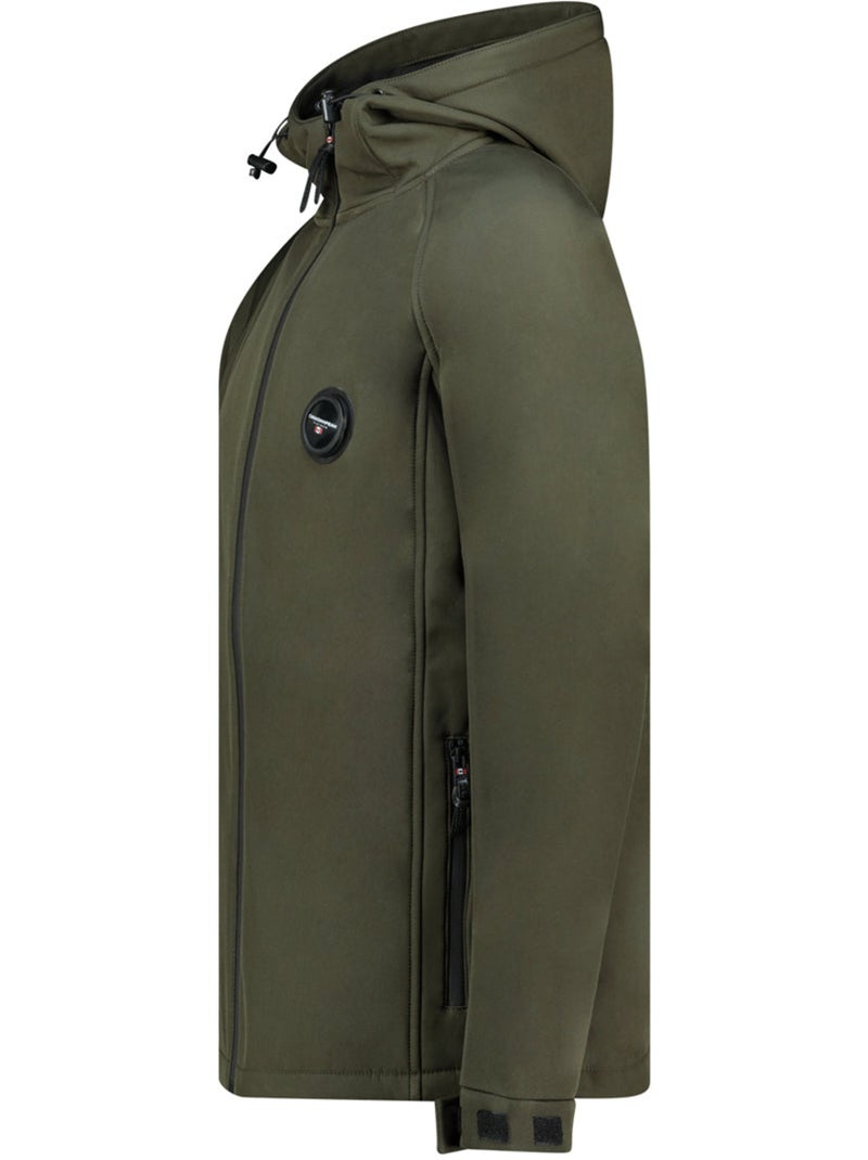 Casaco softshell repelente à água com capuz tamigoglasseak – canadian peak Cáqui - Kiabi
