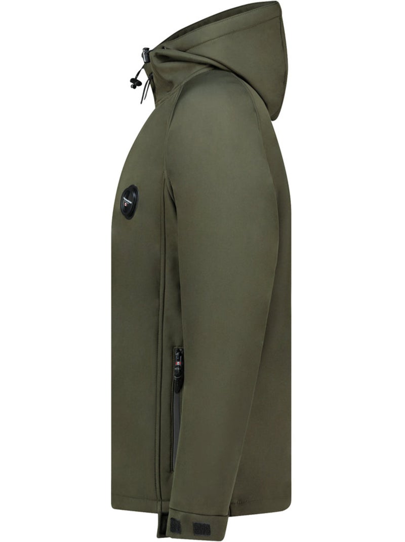 Casaco softshell repelente à água com capuz tamigoglasseak – canadian peak Cáqui - Kiabi