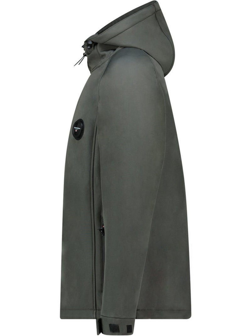Casaco softshell repelente à água com capuz tamigoglasseak – canadian peak Cinza escuro - Kiabi