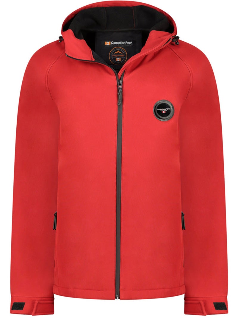 Casaco softshell repelente à água com capuz tamigoglasseak – canadian peak Vermelho - Kiabi