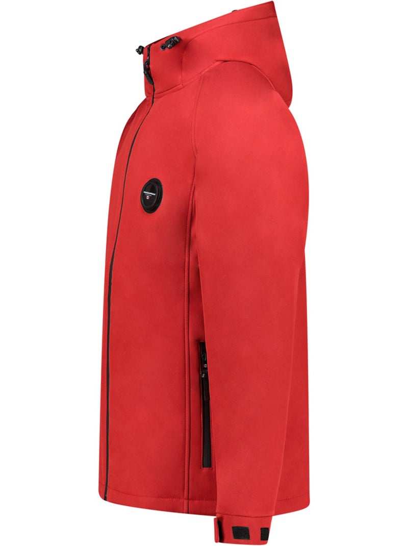 Casaco softshell repelente à água com capuz tamigoglasseak – canadian peak Vermelho - Kiabi