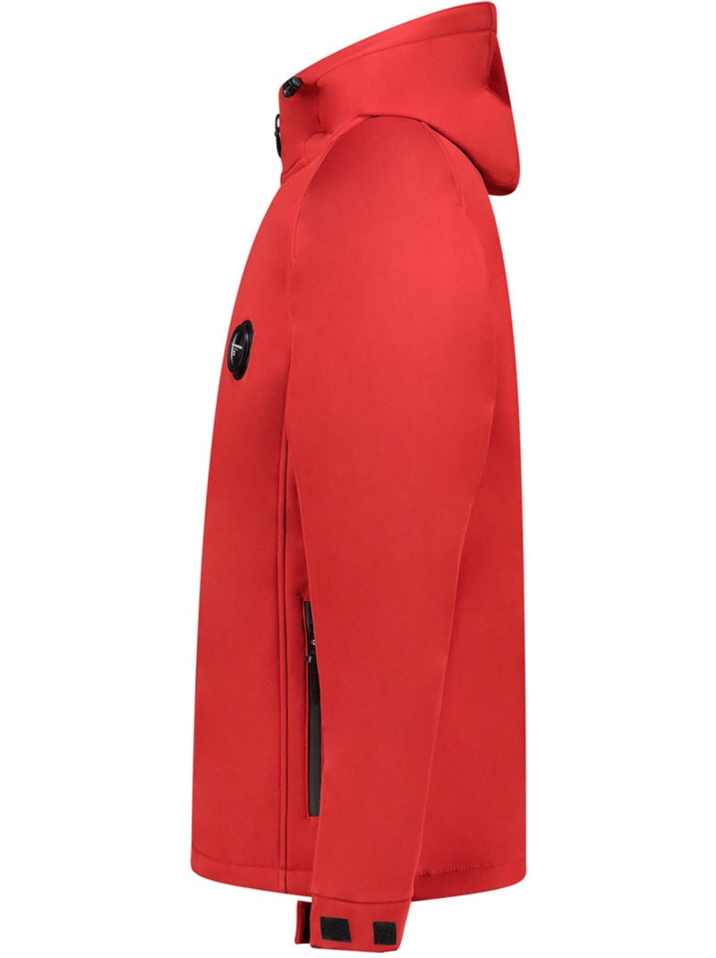 Casaco softshell repelente à água com capuz tamigoglasseak – canadian peak Vermelho - Kiabi