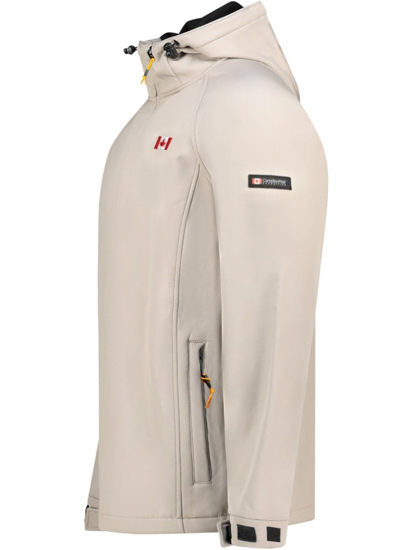 Casaco softshell repelente à água com capuz tamigoloreak – canadian peak Bege - Kiabi