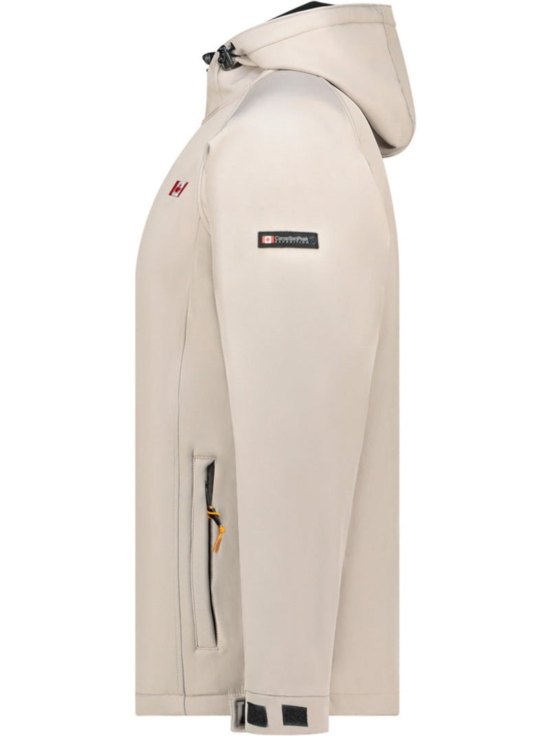 Casaco softshell repelente à água com capuz tamigoloreak – canadian peak Bege - Kiabi