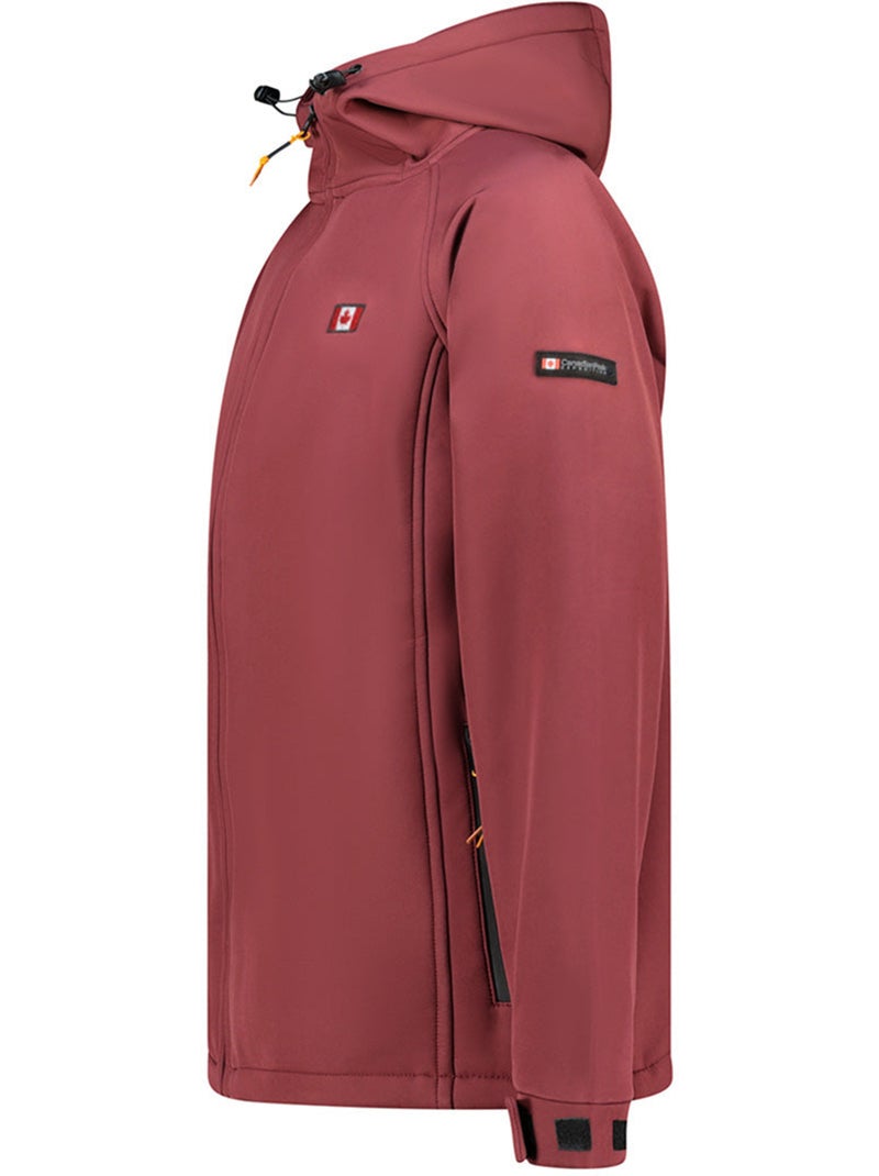 Casaco softshell repelente à água com capuz tamigoloreak – canadian peak Bordô - Kiabi