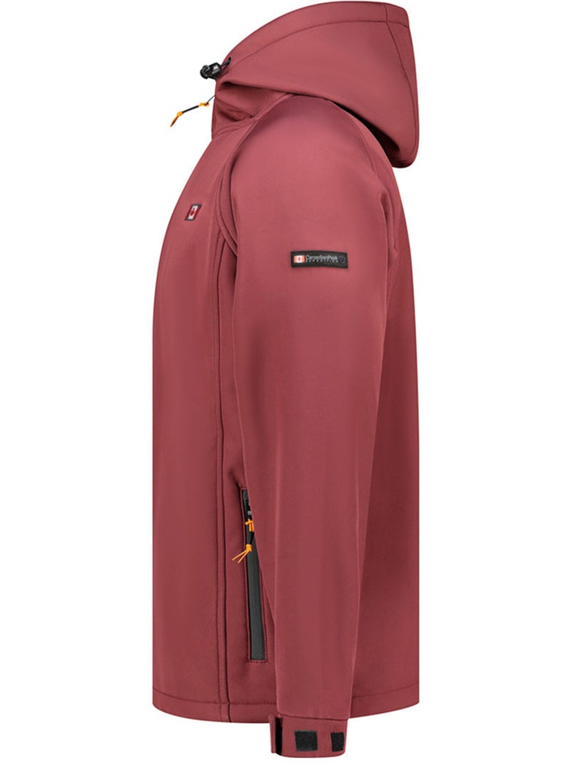 Casaco softshell repelente à água com capuz tamigoloreak – canadian peak Bordô - Kiabi