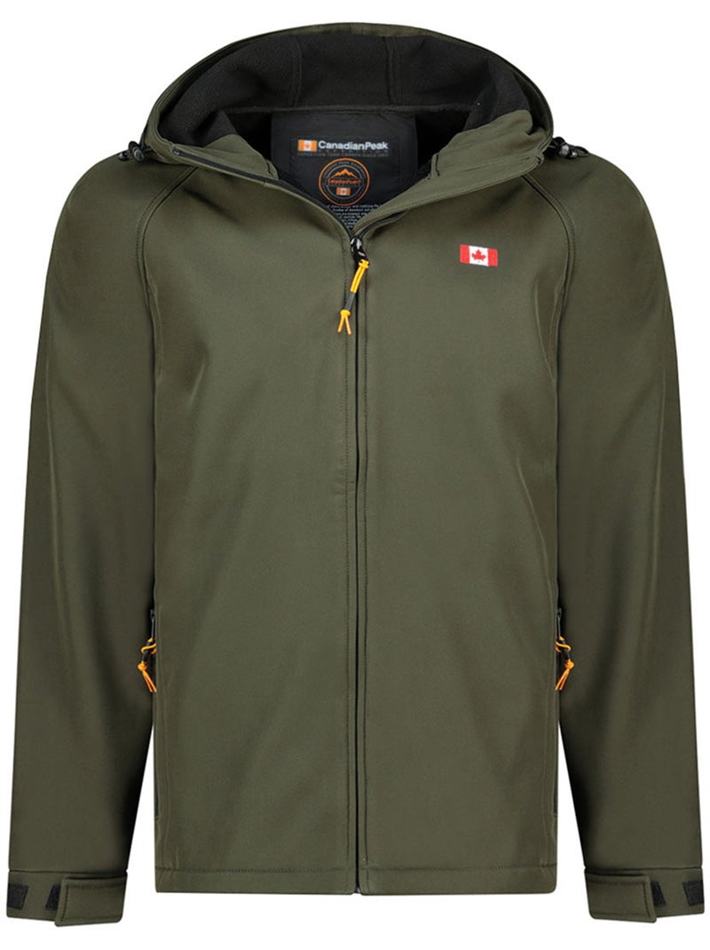 Casaco softshell repelente à água com capuz tamigoloreak – canadian peak Cáqui - Kiabi