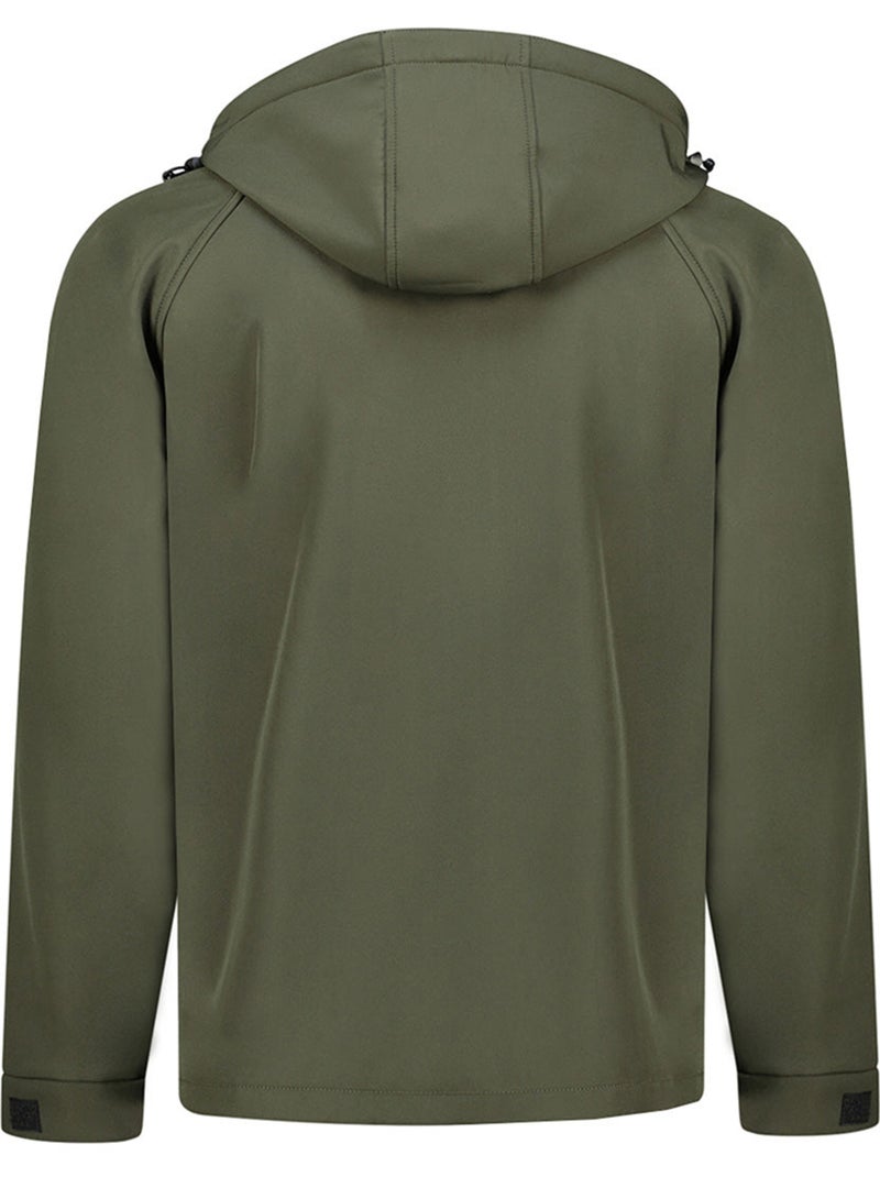 Casaco softshell repelente à água com capuz tamigoloreak – canadian peak Cáqui - Kiabi