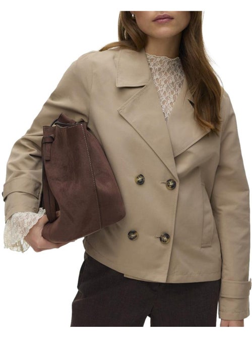 Casaco taupe feminino vero moda chloé - Kiabi Casaco taupe feminino vero moda chloé - Kiabi