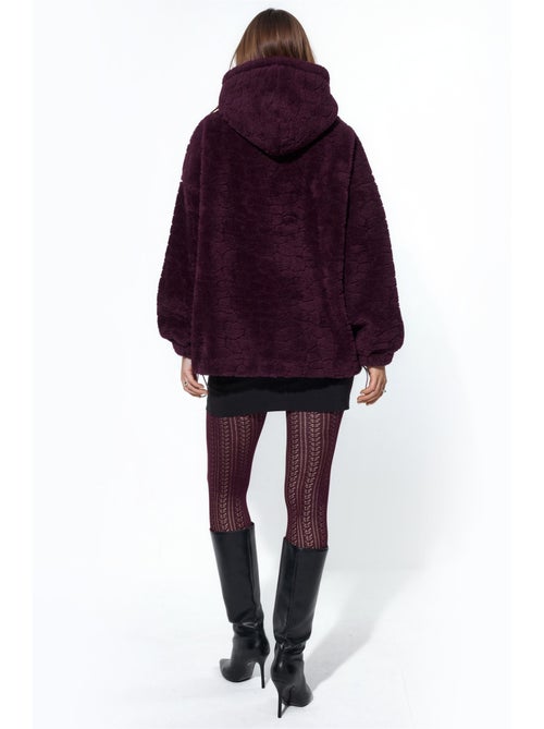 Casaco texturizado com capuz oversized hiccup - Kiabi Casaco texturizado com capuz oversized hiccup - Kiabi