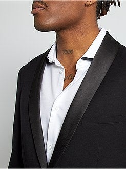 Casaco tipo blazer com colarinho acetinado - Kiabi