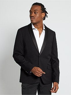 Casaco tipo blazer com colarinho acetinado - Kiabi