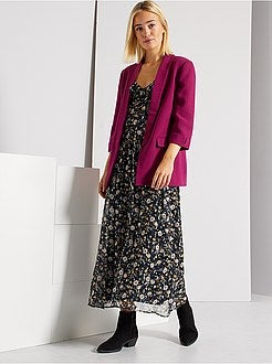 Casaco tipo blazer com gola direita - Kiabi