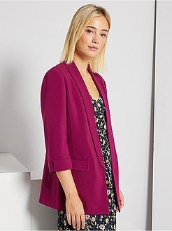 Casaco tipo blazer com gola direita - Kiabi