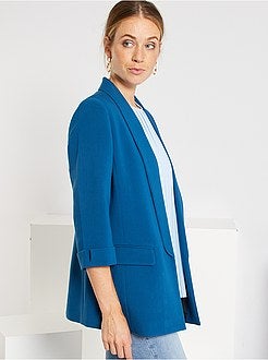 Casaco tipo blazer com gola direita - Kiabi