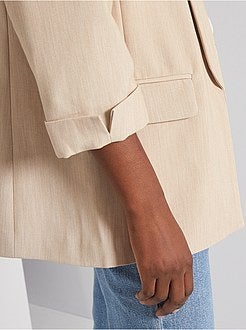 Casaco tipo blazer com gola direita - Kiabi