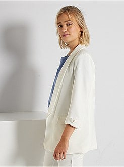 Casaco tipo blazer com gola direita - Kiabi