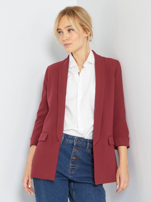 Casaco tipo blazer com gola direita - Kiabi