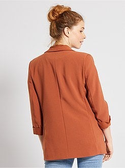 Casaco tipo blazer com gola direita - Kiabi