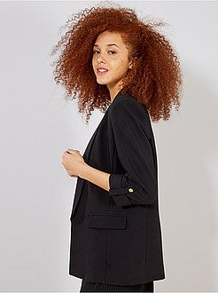 Casaco tipo blazer com gola direita - Kiabi